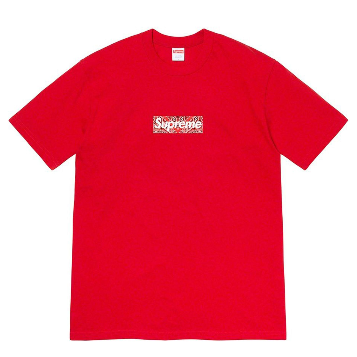 スケートボード supreme box logo tee Supreme Bandana Box Logo Tee Red