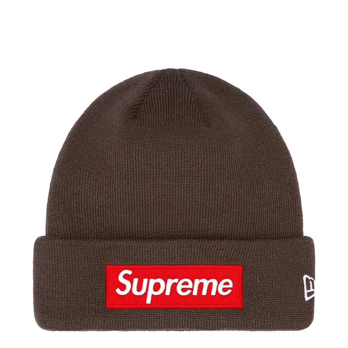 Supreme New Era Box Logo Beanie FW22 Brown