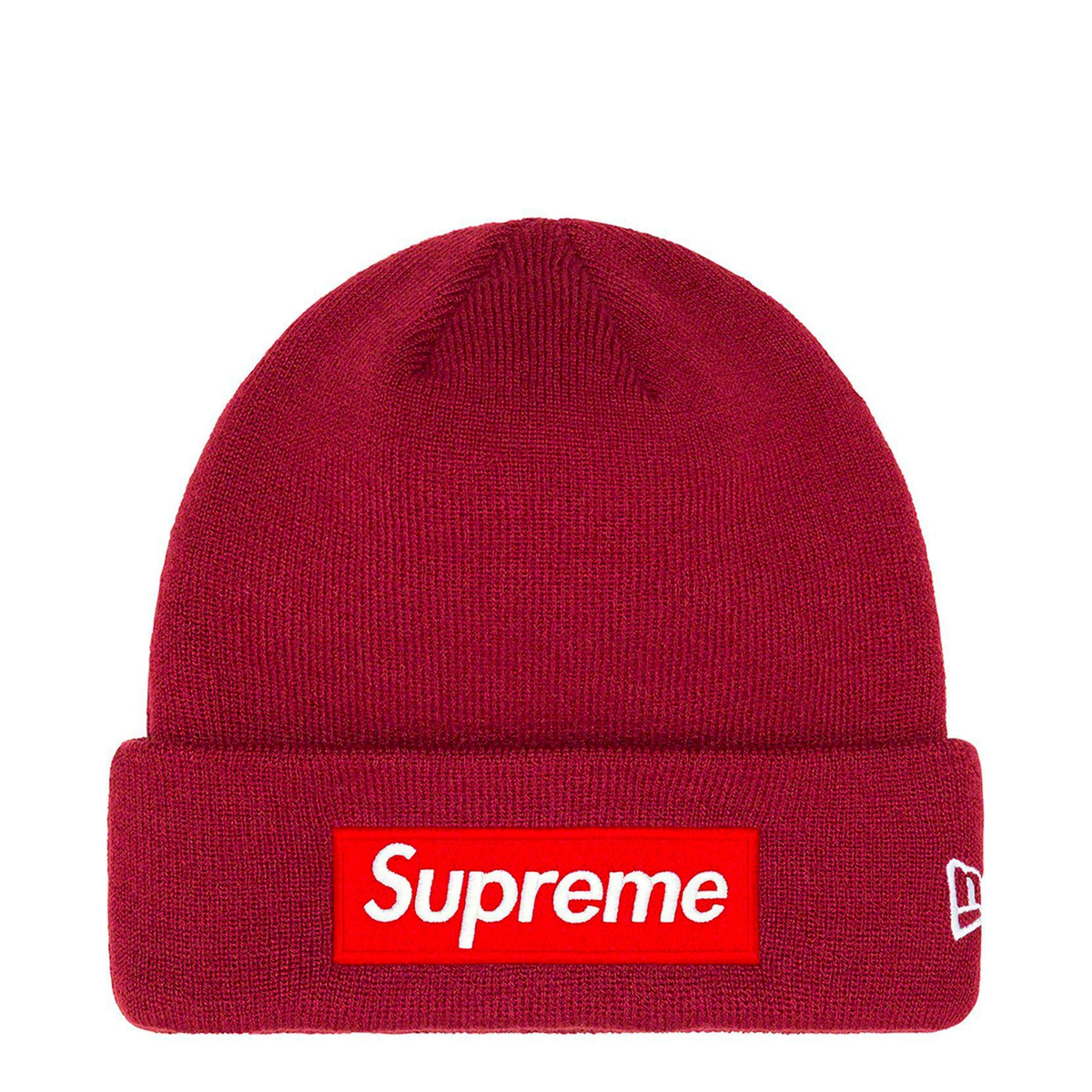 Supreme New Era Box Logo Beanie FW22 Cardinal