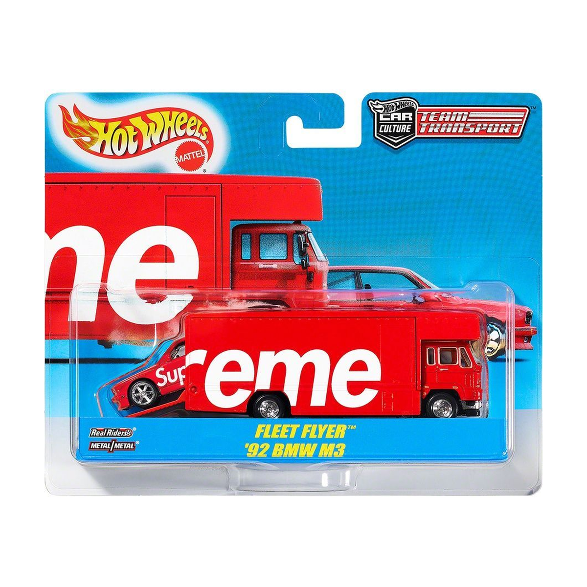 Supreme Hot Wheels Fleet Flyer + 1992 BMW M3 Red