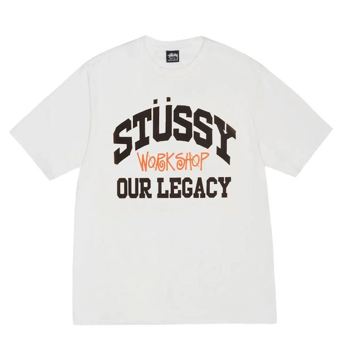 Stussy x Our Legacy Work Shop Collegiate Pigment Dyed Tee White