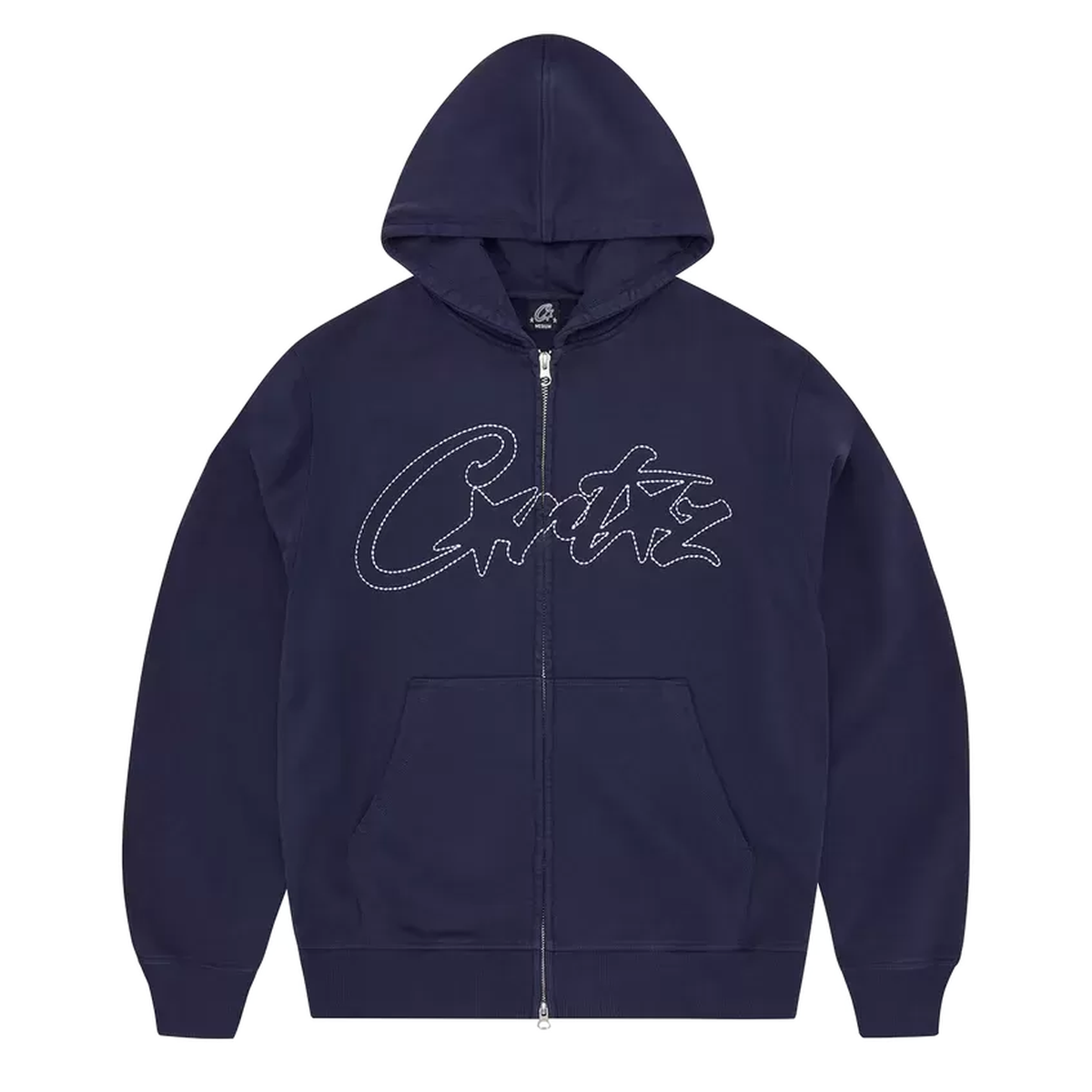 CORTEIZ パーカー　xs Corteiz Thick Stitch Allstarz Zip Hoodie Navy