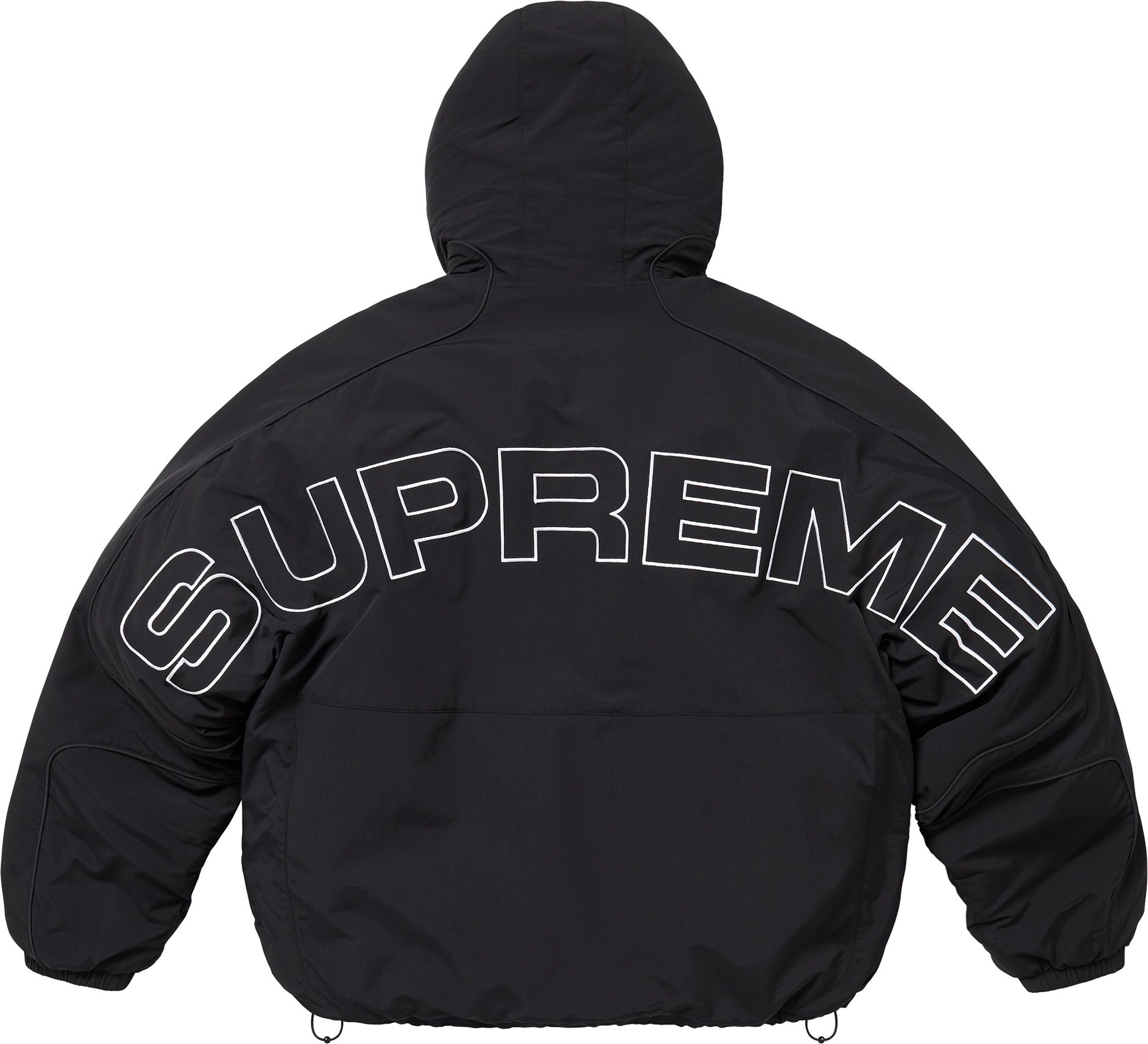 Supreme Faux Fur Reversible Hooded Track Jacket Black