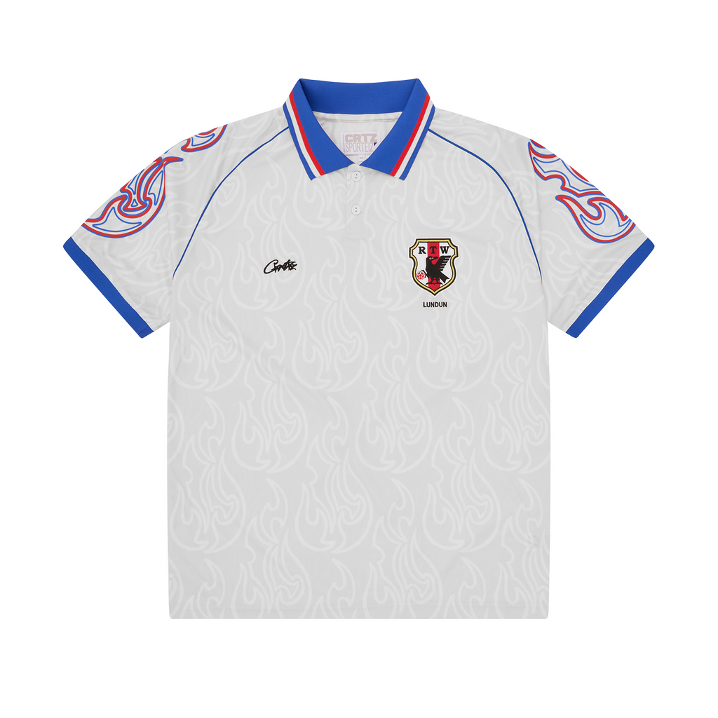 ウェア CORTEIZ FLAMES FOOTBALL JERSEY Buy Corteiz Flames Football Jersey 'White' - CRTZ0322 011