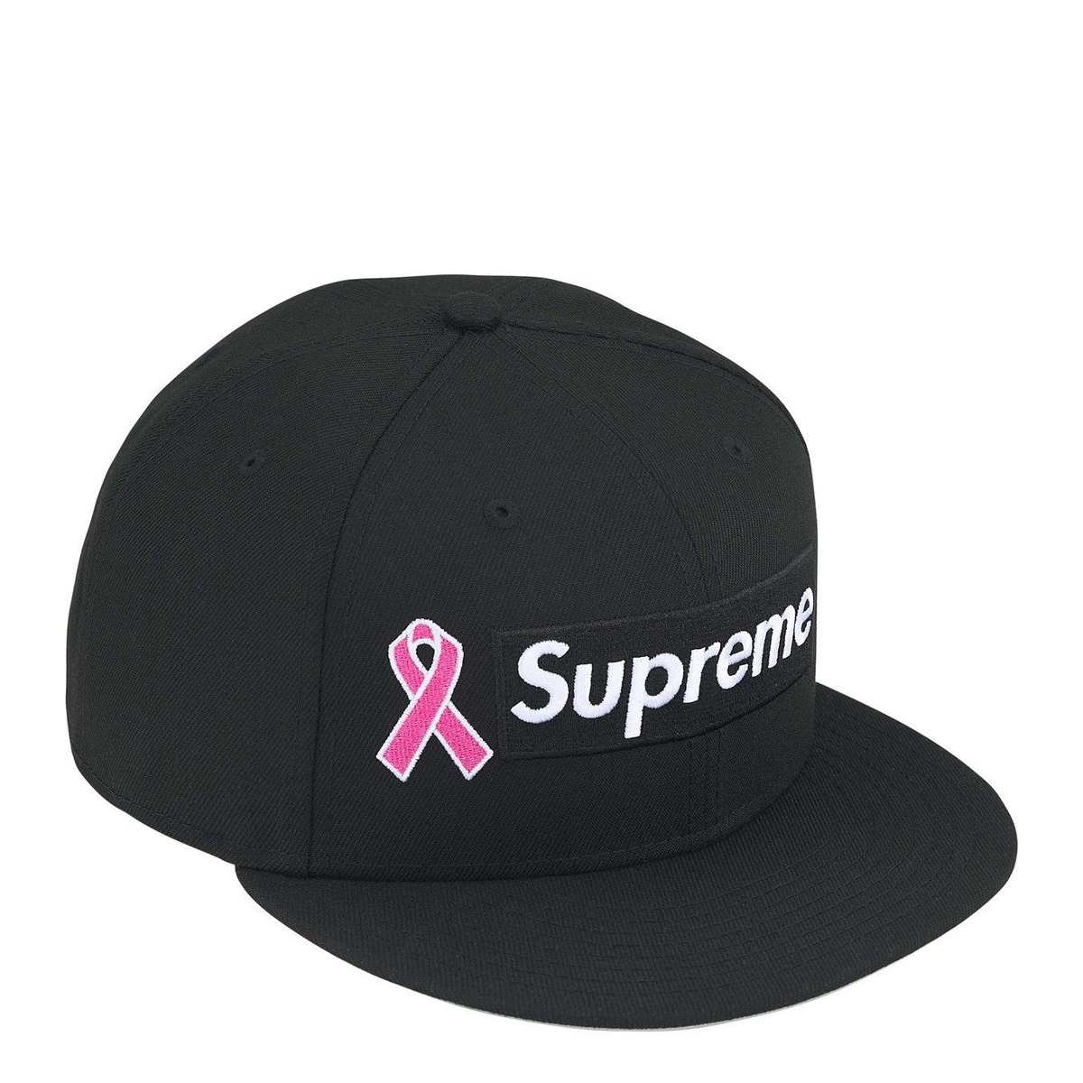 Supreme x New Era Breast Cancer Awareness Box Logo Fitted Hat Black