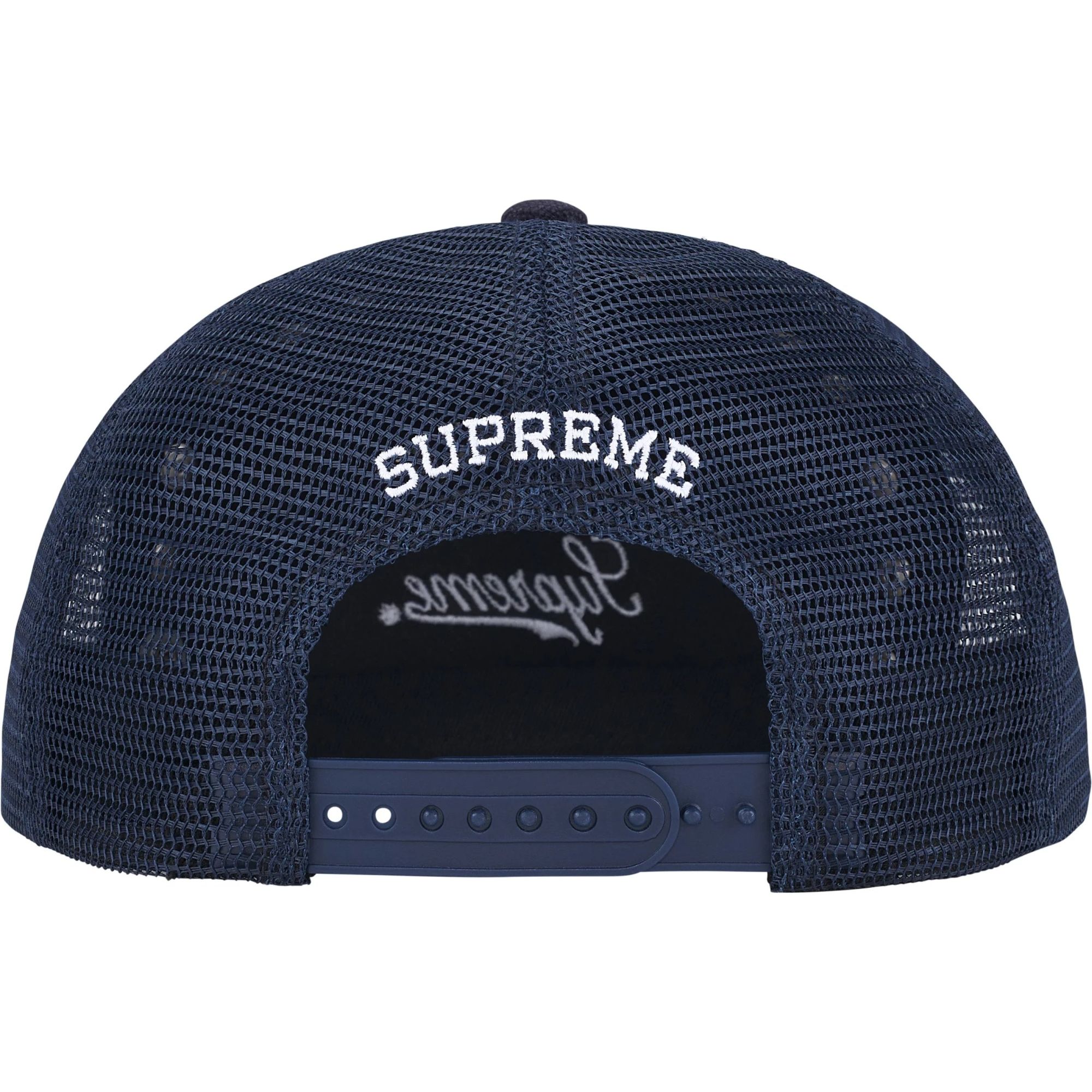 Supreme x B.B. Simon Studded Mesh Back 5-Panel Navy