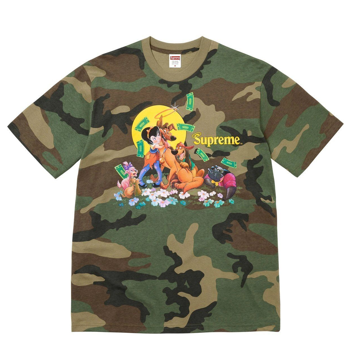Supreme Hanes Bones Thermal Crew Woodland Camo