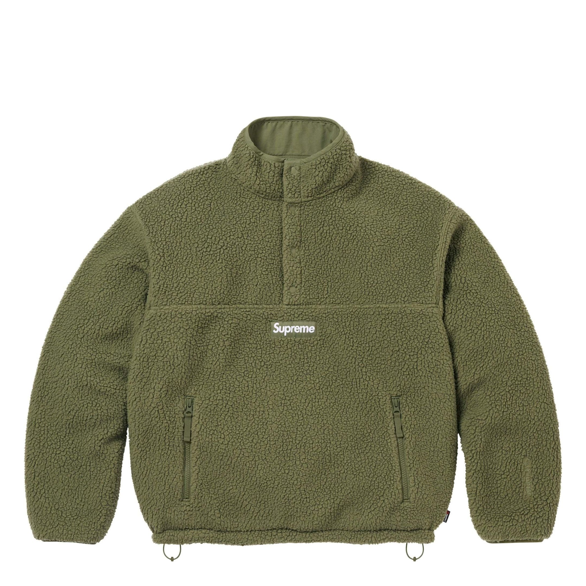 Supreme Polartec Shearling Reversible Pullover Olive