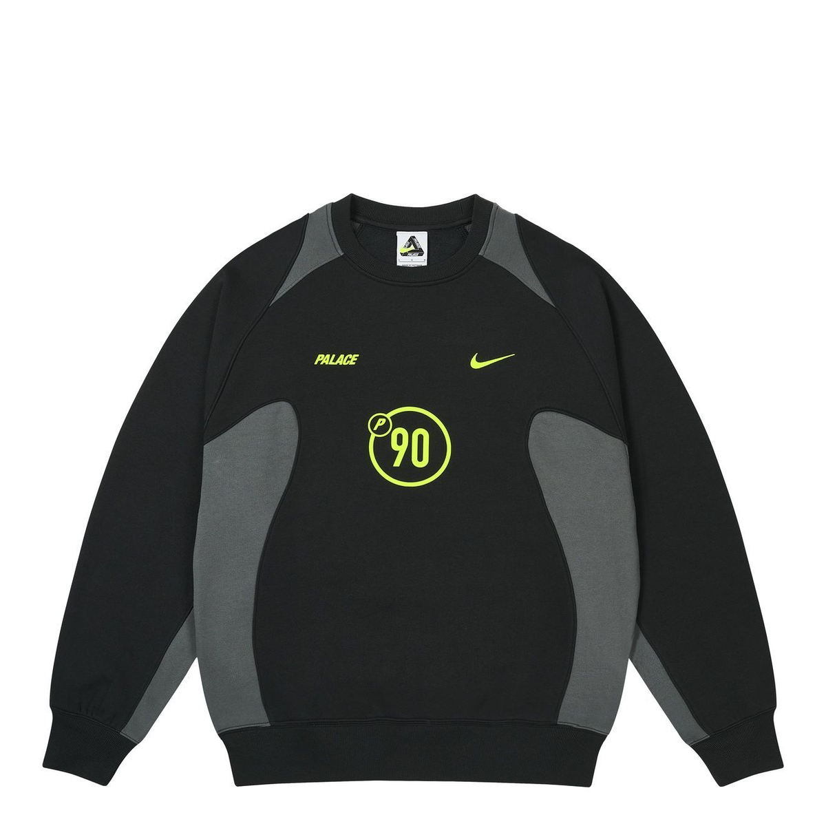 Palace Chenille Tri-Ferg Crew Grey Marl