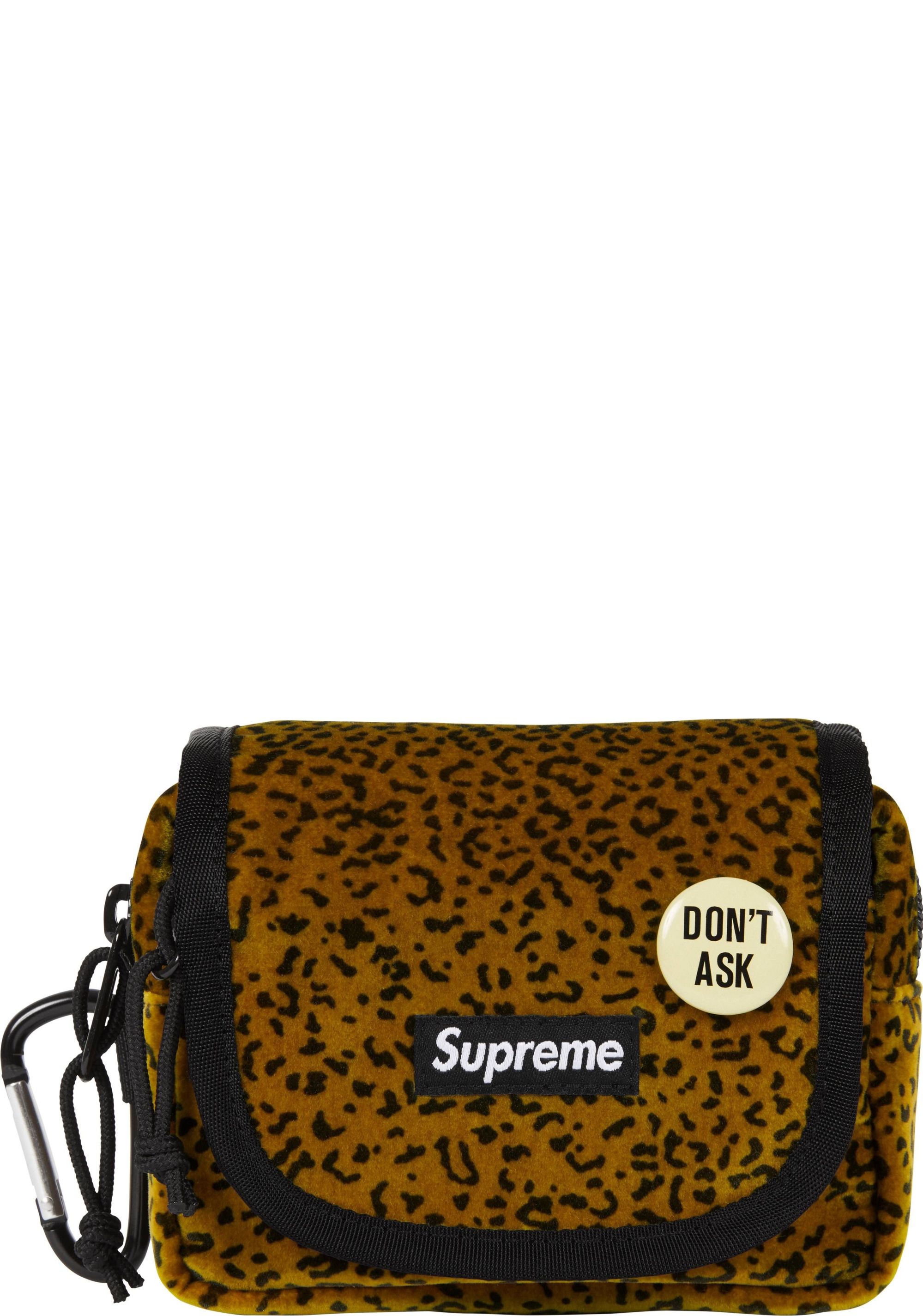 Supreme Velvet Mini Pouch Tan Leopard