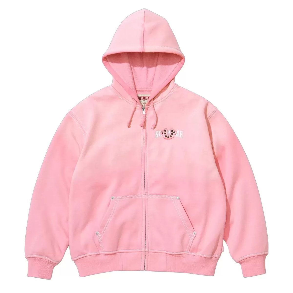 Supreme True Religion Zip Up Hooded Sweatshirt Pink