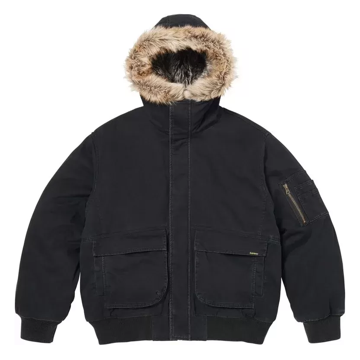Supreme Reversible Faux Fur Hooded Work Jacket Black Supreme Reversible Faux Fur Hooded Work Jacket Black