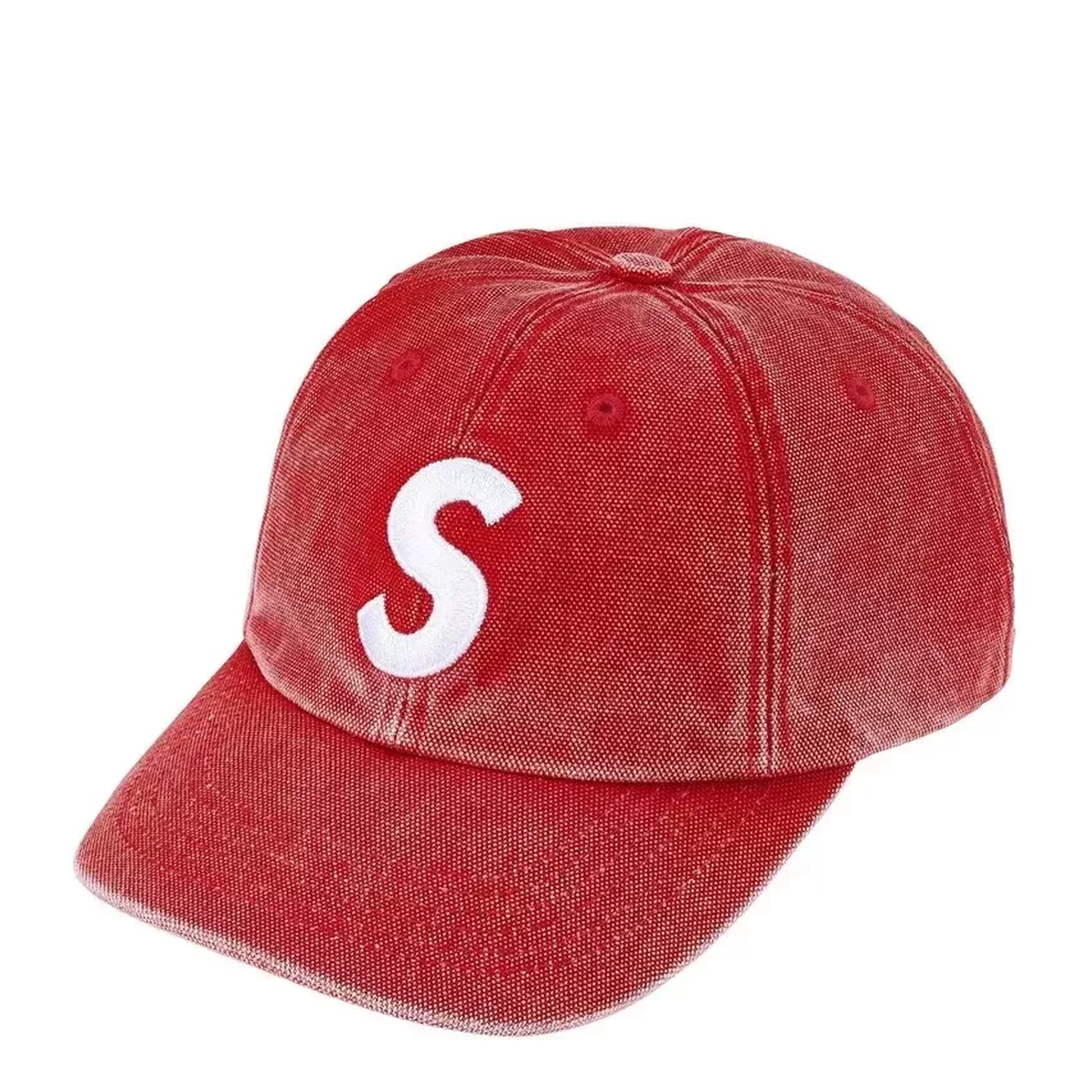 Supreme Pigment Coated S Logo 6-Panel Cap Red | Acquista su Big Soup