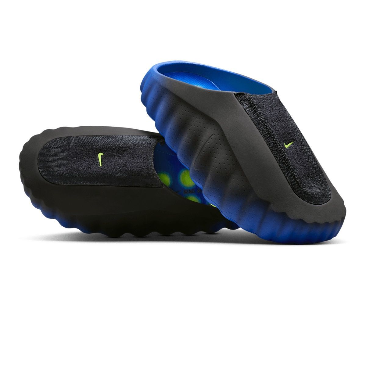 Nike Mind 001 Flyknit Slide Hyper Royal Black